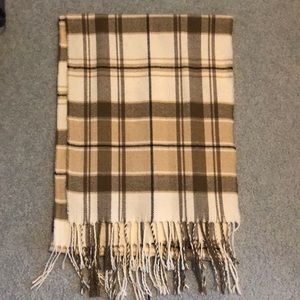 White, Beige and Tan Scarf